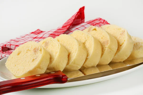 捷克菜-发酵的面包饺子 — 图库照片