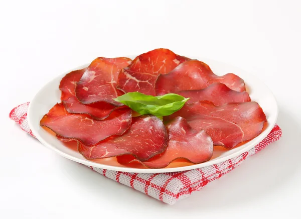 Carne marinata a fette sottili — Foto Stock