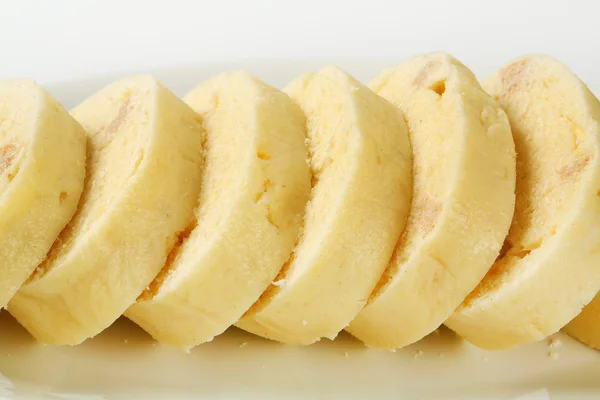 Czech cuisine - Raised bread dumplings — Stock Photo, Image