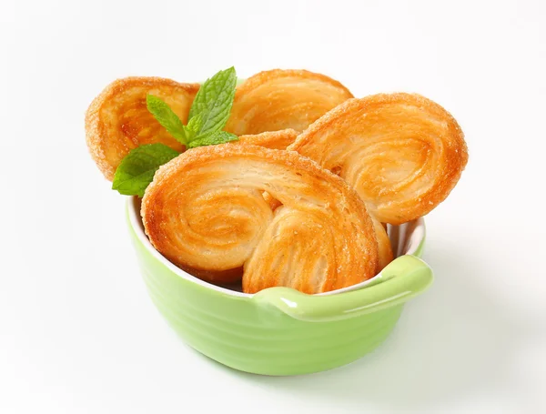 Palmiers - biscoitos de massa folhada — Fotografia de Stock