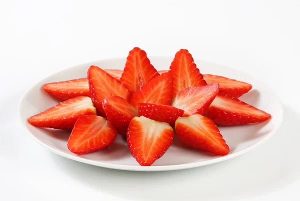 Halved strawberries — Stock Photo, Image