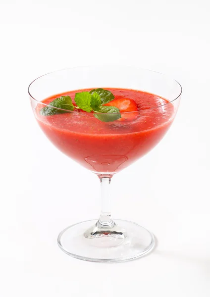 Chilled strawberry puree — Stock Photo, Image