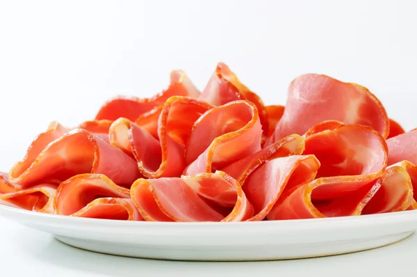 Sliced smoked pork ham — Stock Photo, Image