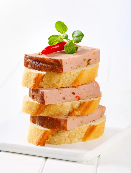 Leberkase szendvics — Stock Fotó