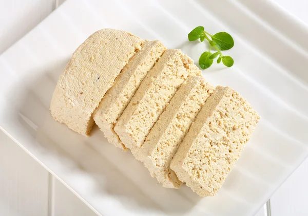 Scheiben Bio-Tofu — Stockfoto