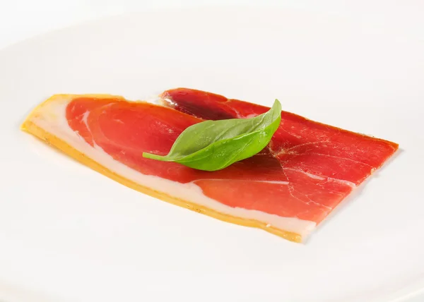 Fetta di prosciutto crudo — Foto Stock