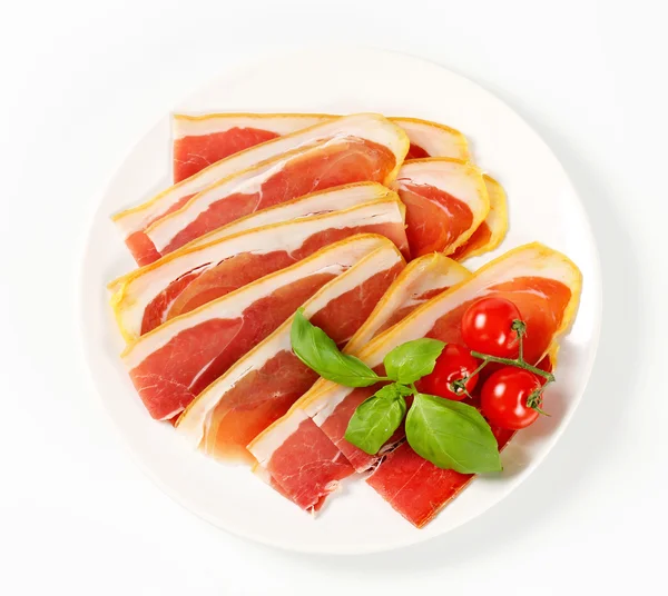 Sliced Prosciutto crudo — Stock Photo, Image