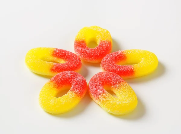 Ringförmige Gummibärchen — Stockfoto