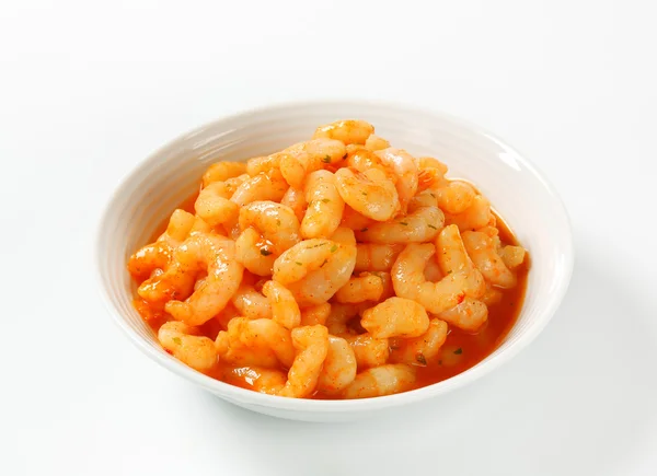 Camarones con salsa picante —  Fotos de Stock