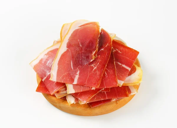 Sliced prosciutto crudo — Stock Photo, Image