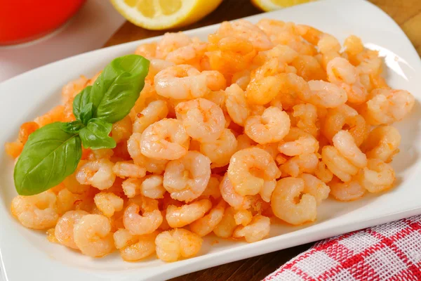 Pan fried shrimps — Stock Photo, Image