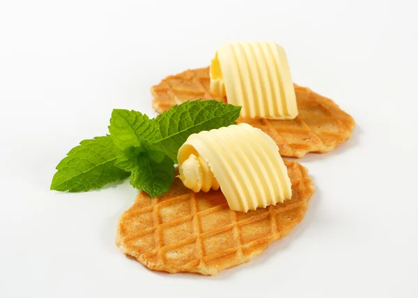 Galletas de gofre de mantequilla — Foto de Stock