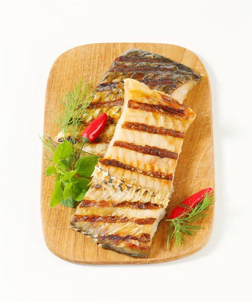 Grilled carp fillets — Stock Photo, Image