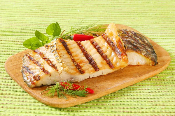 Grilled carp fillets — Stock Photo, Image