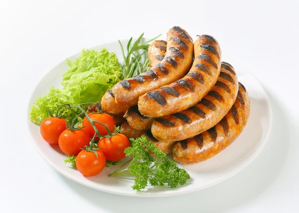 Grilled bratwursts — Stock Photo, Image