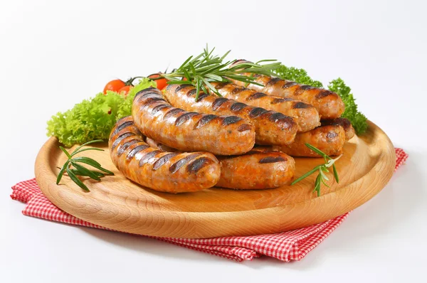 Grilled bratwursts — Stock Photo, Image