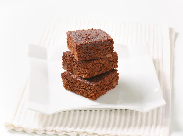 Chocolate Chip Brownies — Stock Photo, Image