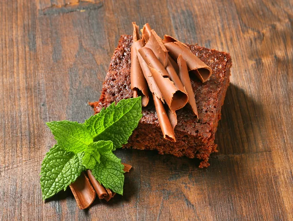 Brownie de chocolate chip — Fotografia de Stock