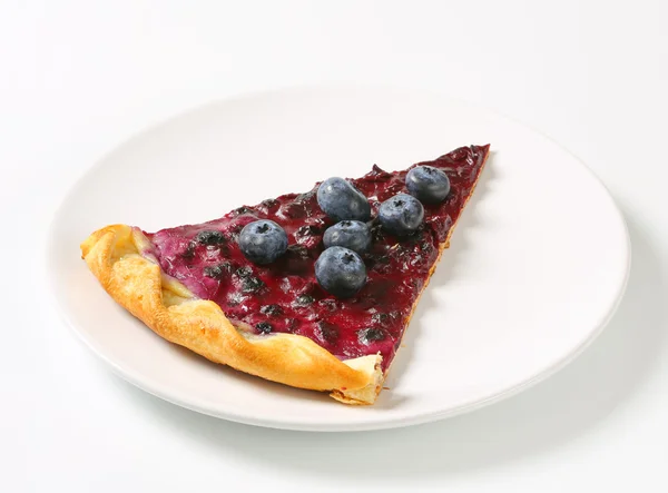 Slice of blueberry tart — Stock Photo, Image