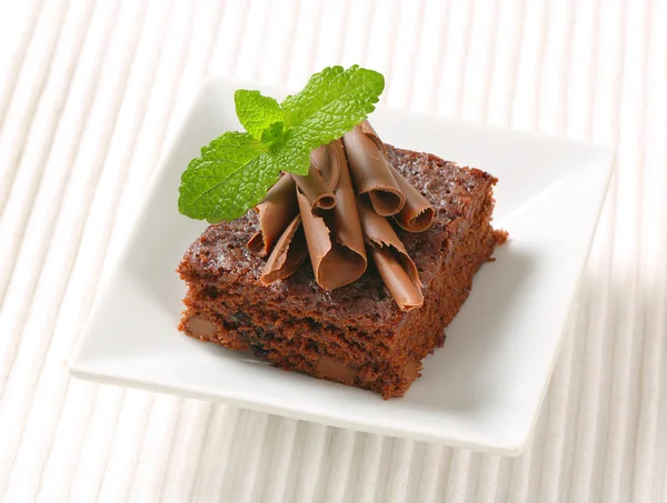 Brownie de chocolate chip — Fotografia de Stock