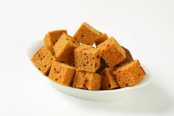 Diced gingerbread cake — Stock Photo, Image