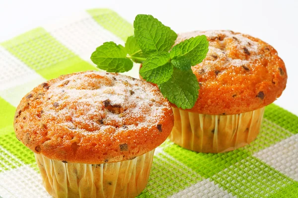 Chocolate chip muffins — Stockfoto