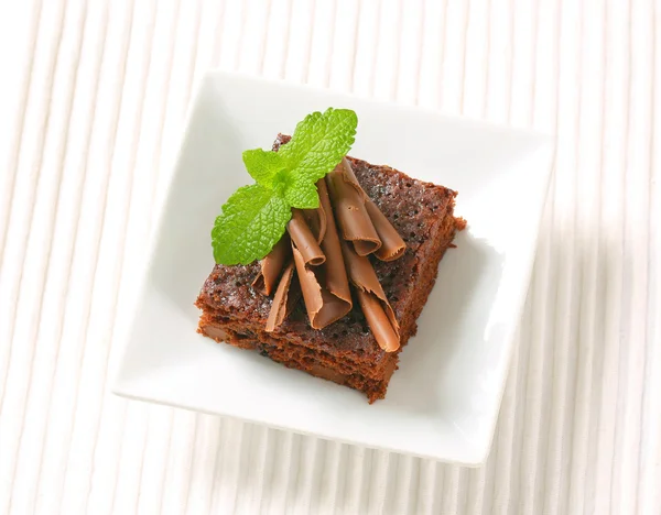 Brownie de chocolate chip — Fotografia de Stock