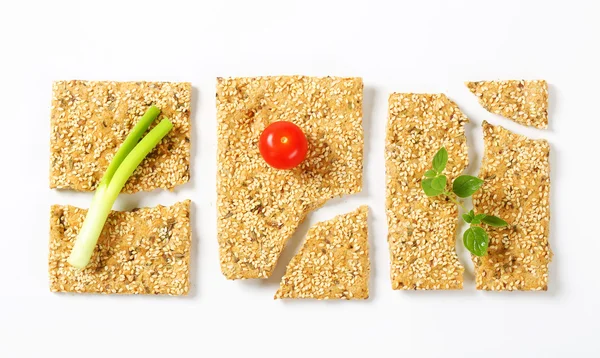Sesame seed crackers — Stock Photo, Image