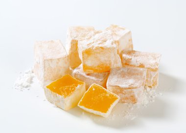 Mastic-flavored jelly cubes (Greek Turkish delight) clipart