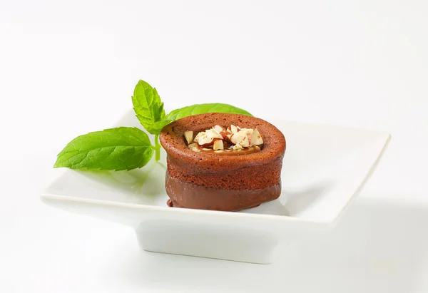Mini Chocolade hazelnoot taart — Stockfoto