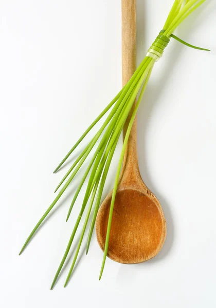 Bund frischer Schnittlauch — Stockfoto