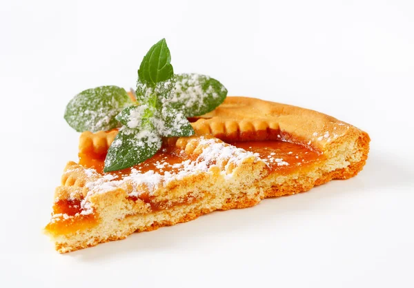 Crostata di albicocche sormontata — Foto Stock