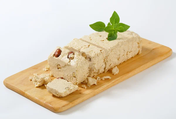 Halva with almonds — Stock Photo, Image