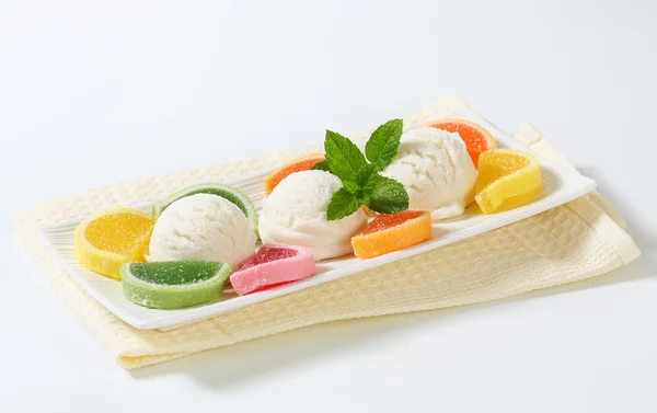 Παγωτό με ζελέ candy — Φωτογραφία Αρχείου