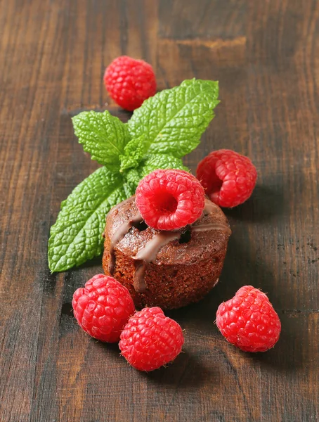 Mini bolo de chocolate — Fotografia de Stock