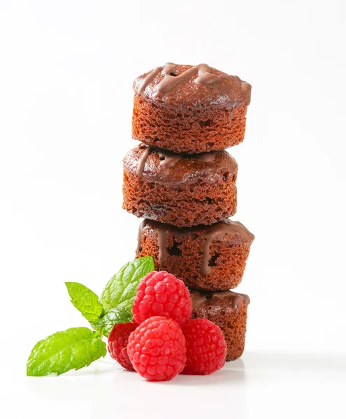 Mini chocolade cake — Stockfoto