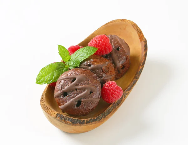 Mini chocolate cakes — Stock Photo, Image