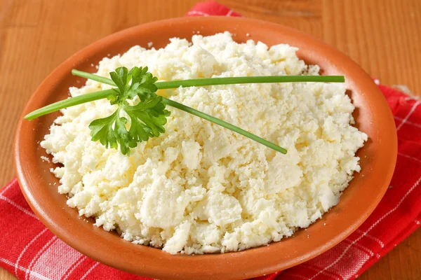 Crumbly Bryndza cheese — Stock Photo, Image