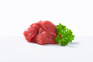 Ham sığır eti yığın