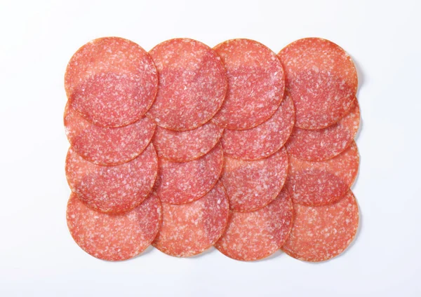Plastry salami — Zdjęcie stockowe