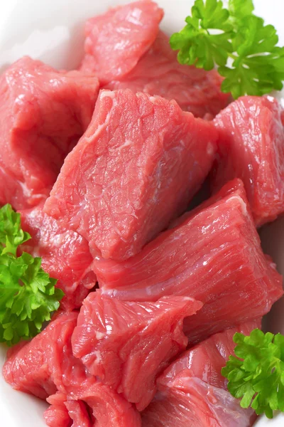 Tärnat nötkött — Stockfoto