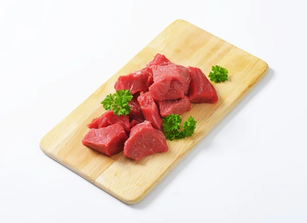 Carne de bovino em cubos — Fotografia de Stock