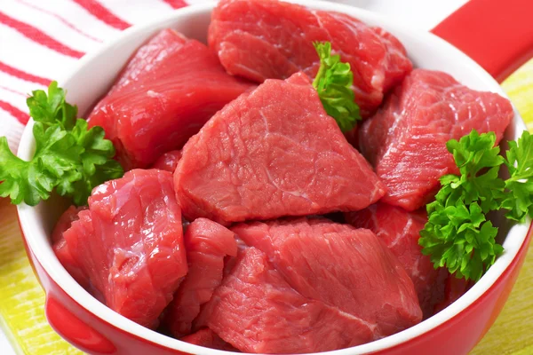 Carne a dadini — Foto Stock