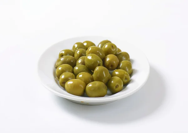 Färska gröna oliver — Stockfoto