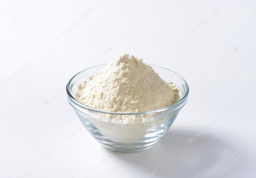 Bowl of wheat flour