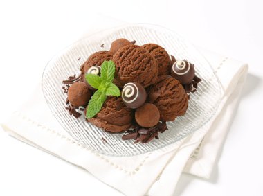 mantar ve çikolatalı dondurma