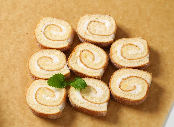 Slices of Swiss roll — Stock Photo, Image