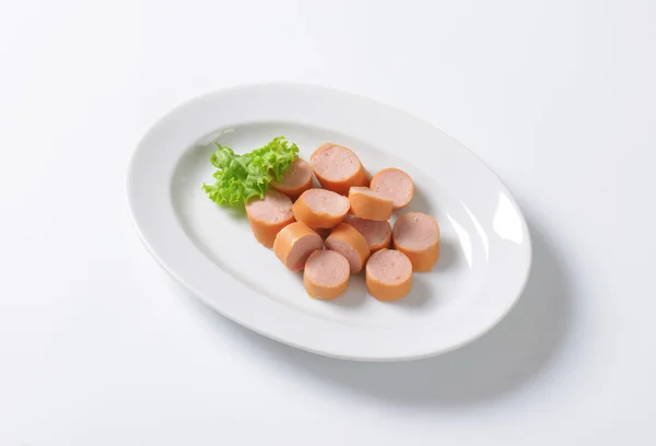 Sliced Vienna sausage — Stock Photo, Image