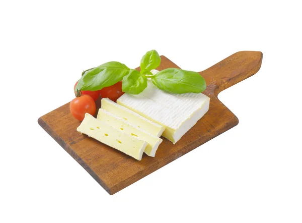 Soft cheese with thin white rind — Stock Photo, Image