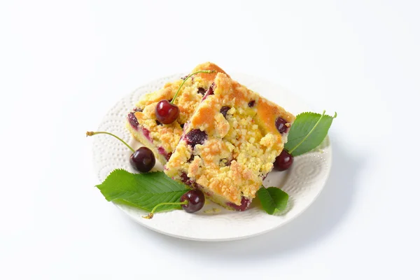 Quadrados de bolo de cereja — Fotografia de Stock